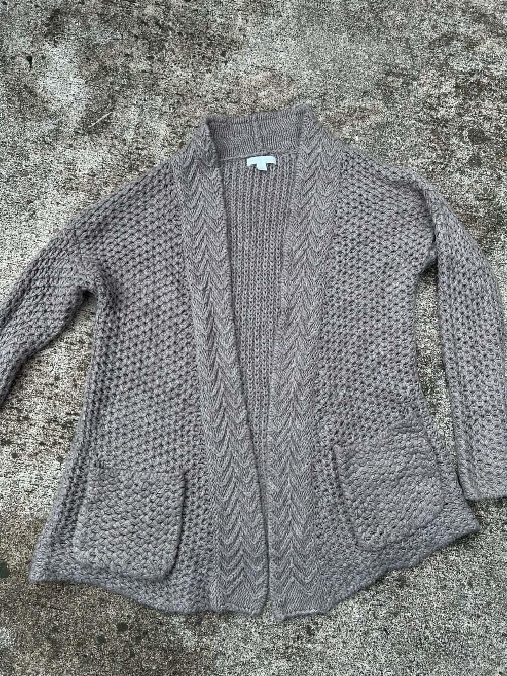A- New York & Company Knit Chunky Cardigan Sweater Oversized - Size S